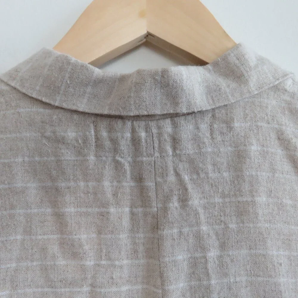 CHRISTY DAWN Phoebe Jumpsuit 100% Linen in Striped Tan Neutral - Size M - Picture 12 of 15